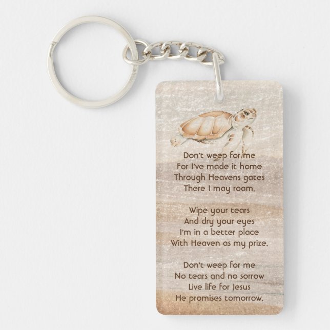 Christian Memorial Photo Sandy Beach Sea Turtle (Framsidan)