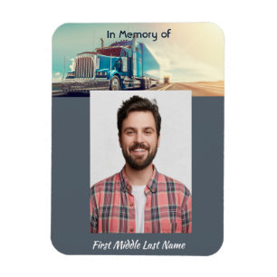 Christian Memorial Semi Lastbil Tractor Trailer Magnet