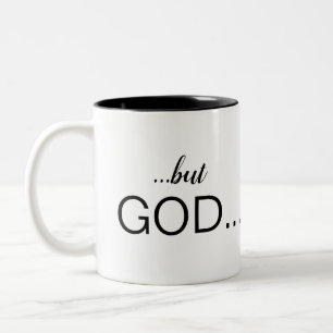 Christian "..men GOD.." Kombinationsteckenkaffe Två-Tonad Mugg