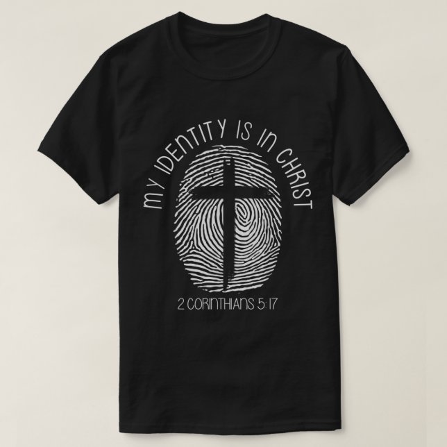 Christian min identitet är i Jesus Kristus Bible V T Shirt (Design framsida)