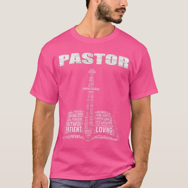 Christian Minister Word Cloud Church Pastor Apprec T Shirt (Framsida)