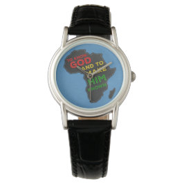Christian Missionär Karta i Afrika | Faux Felt Armbandsur