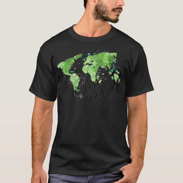 Christian Missionary Pilot Karta Aviation Isaiah T Shirt (Framsida)