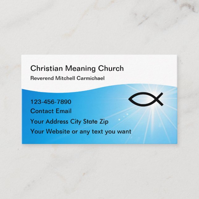 Christian Modern Business Cards Design Visitkort (Framsida)
