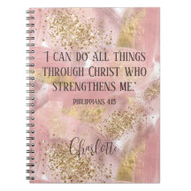 Christian Modern Girly Rosa Guld Glitter Artsy