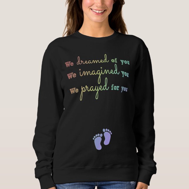 Christian Mom Pregnancy Announcement Prayed For Yo T Shirt (Framsida)