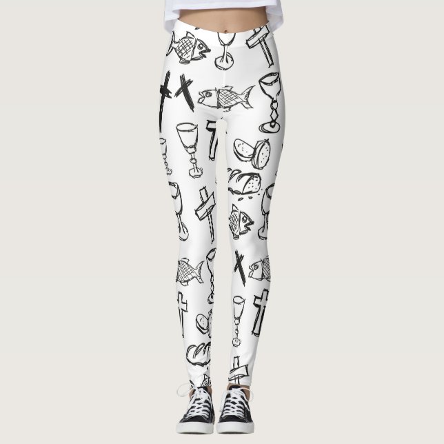 Christian Mönster Leggings (Framsida)