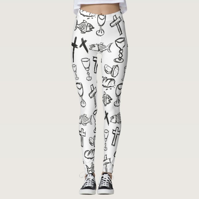 Christian Mönster Leggings (Framsida)