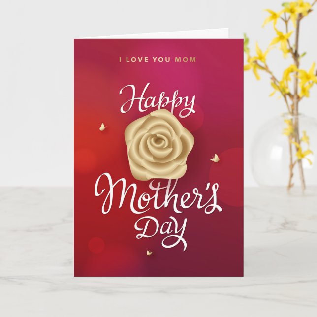 Christian Mors dag Card Kort (Gul blomma)