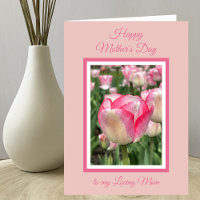 Christian Mors dag Rosa Tulips-kort
