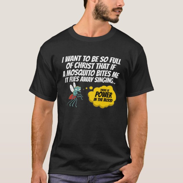 Christian Mosquito  Gag Jokes Religious Christian T Shirt (Framsida)