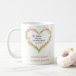 Christian Mother’s Day Floral Heart Mug Kaffemugg