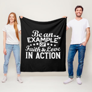 Christian Motivation Design - Faith, Kärlek och Ac Fleecefilt