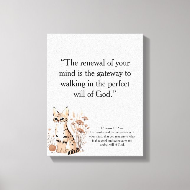 Christian Motivational Wall Art (Editable) Canvastryck (Framsida)
