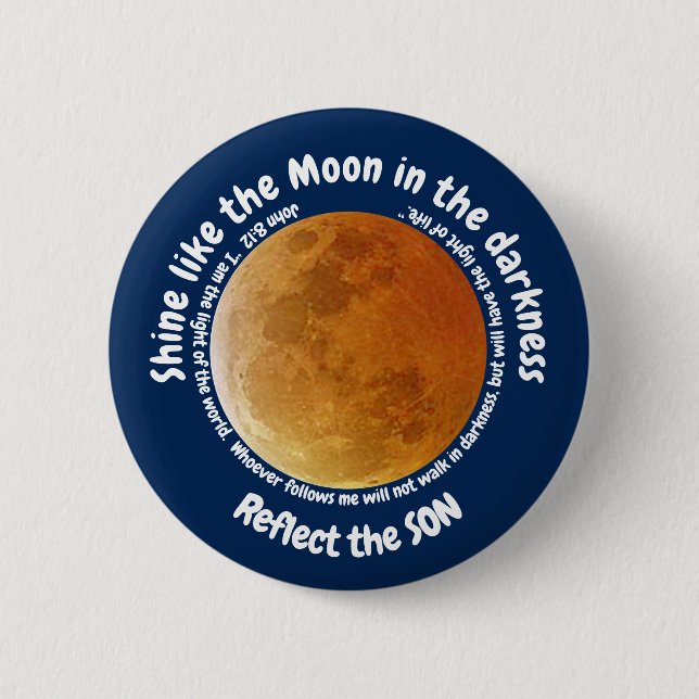 Christian motivationcitat 6 cm rund bricka knapp (Framsida)