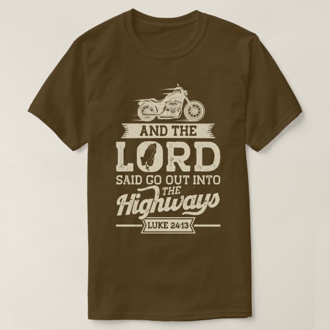 Christian Motorcle Biker och Lord Said går ut T Shirt (Design framsida)