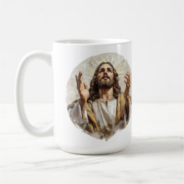 Christian Mugg, Jesus, Faith over Fear, Lita Gud Kaffemugg