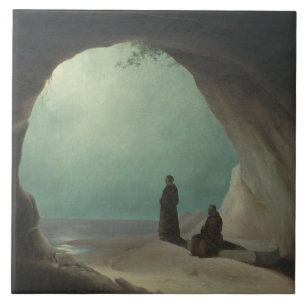 Christian Munk i Grotto (av Carl Blechen) Kakelplatta