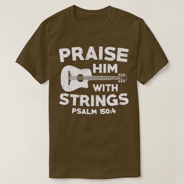 Christian Music Church Guitar Bass Jesus Sten Gif T Shirt (Design framsida)