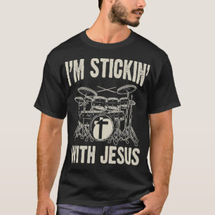 Christian Music Funny Drum Jesus Sten Drummer Gif T Shirt