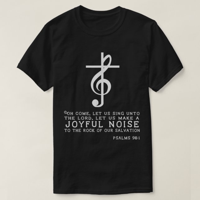 Christian Music Kor Tee Treble Clef Musical Gift (Design framsida)