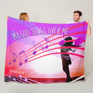 Christian MY GOD SJUNGAS ÖVER MIG Fleecefilt