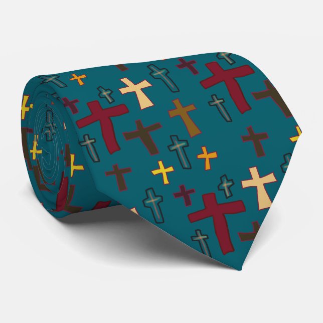 Christian Neck Tie with Crosses Slips (Rullad)