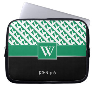 Christian NIGERIA FLAGGA Monogram Laptop Fodral