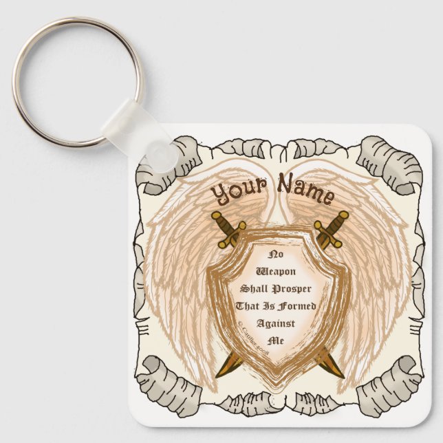 Christian No Weapon ska blomstra Nyckelring (Framsida)