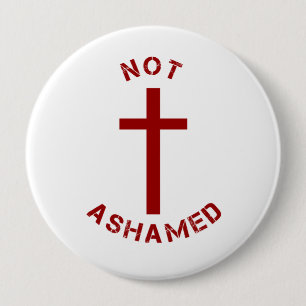Christian Not Ashamed Red Kor Text Design Knapp