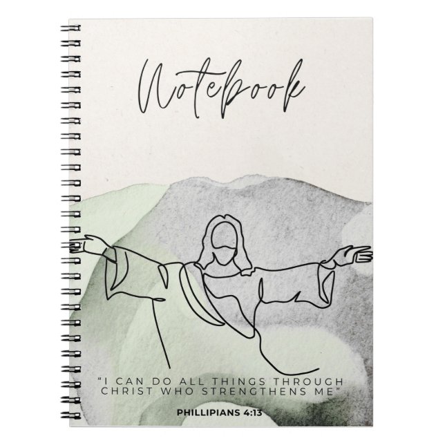 Christian Notebook for Bible Journaling Anteckningsbok (Framsidan)