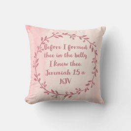 Christian Nursery Decor - Jeremiah 1:5 a Kudde