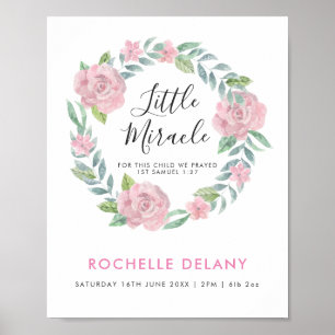 Christian Nursery Print - Little Miracle Poster