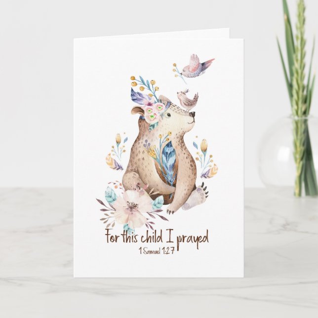 Christian Nyfödd bebis Christening Card Helgkort (Framsida)