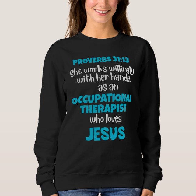 Christian OCCUPATIONAL TEERAPIST OT Kärlek Jesus T Shirt (Framsida)