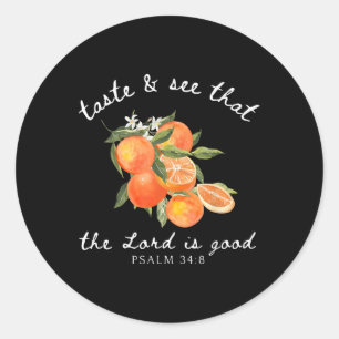 Christian Orange Fruit Flower Bible Verse Gardener Runt Klistermärke