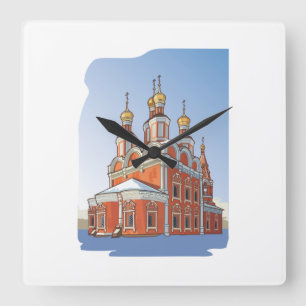 Christian Orthodox Temple Fyrkantig Klocka
