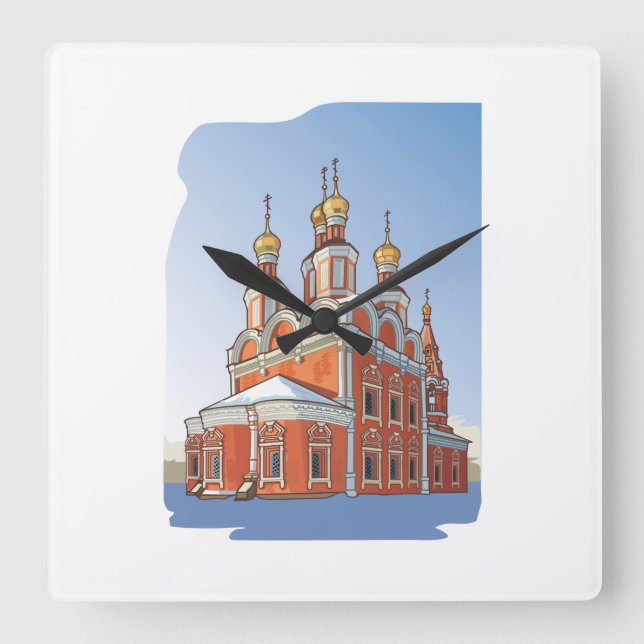 Christian Orthodox Temple Fyrkantig Klocka (Framsida)