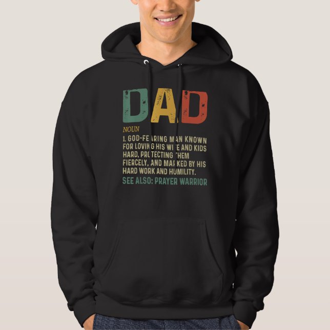 Christian Pappa Definition Fars dag Pappa 1 Hoodie (Framsida)
