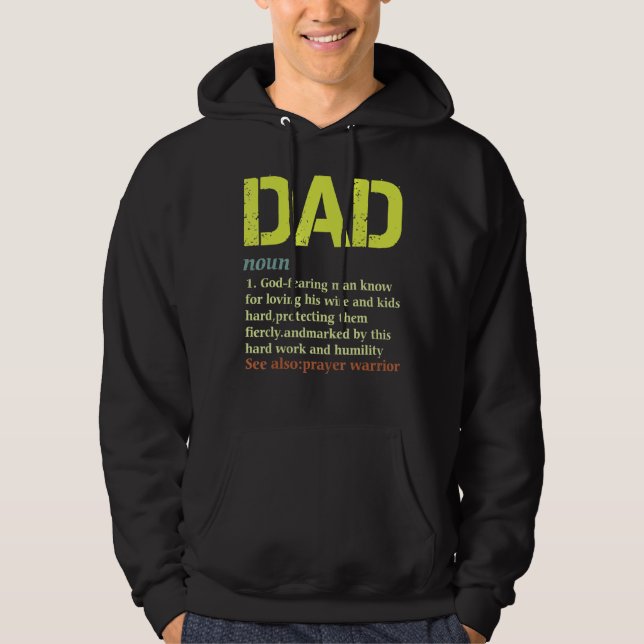 Christian Pappa Definition Fars dag Pappa 2 Hoodie (Framsida)