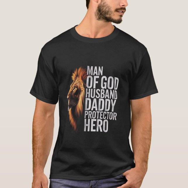 Christian Pappa Fars dag Religiösa Gift från Wif T Shirt (Framsida)