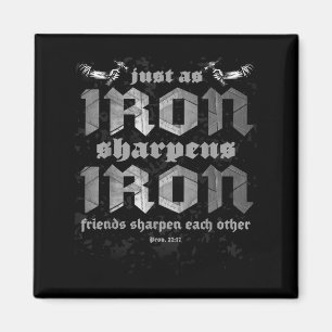Christian Pappa Järn Sharpens Järn Bible Proverbs Magnet