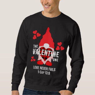 Christian Par VALENTINE GNOME Red Hearts Lång Ärmad Tröja