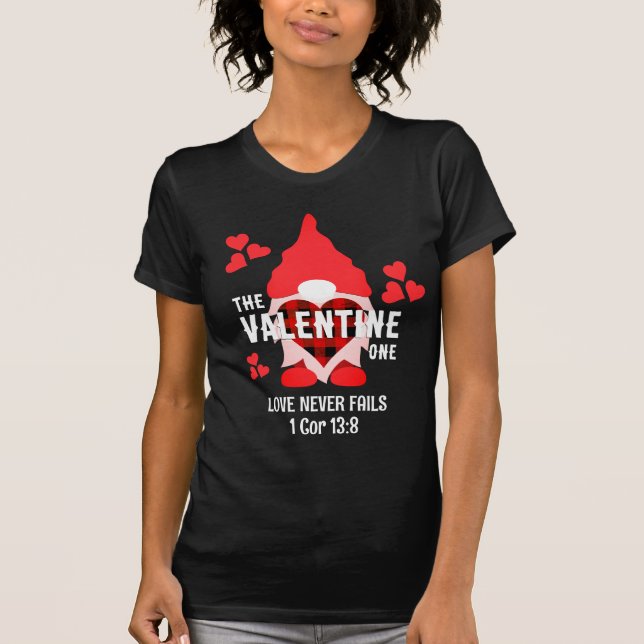 Christian Par VALENTINE GNOME Red Hearts T Shirt (Framsida)