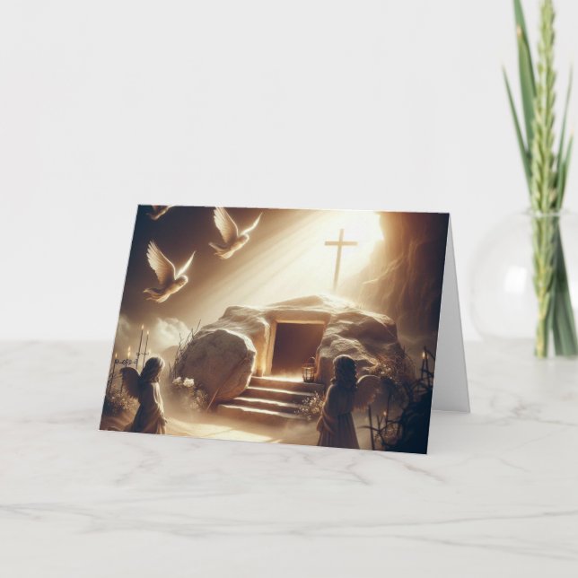 Christian Påsk Card Tack Kort (Framsida)