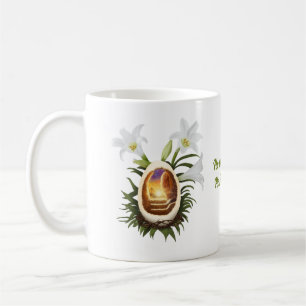 Christian Påsk Han är Risen Egg Cave Thorn Krona Kaffemugg