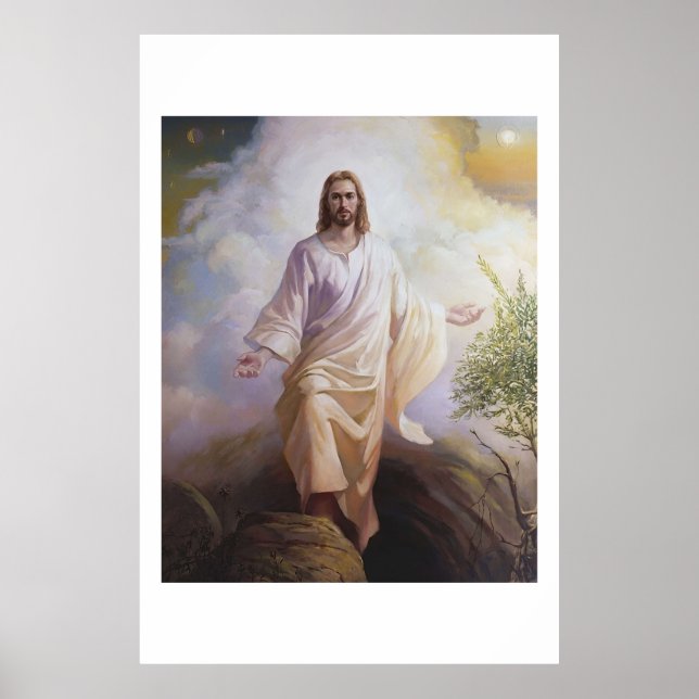 Christian Påsk Jesus är upprest och Poster levande (Framsidan)