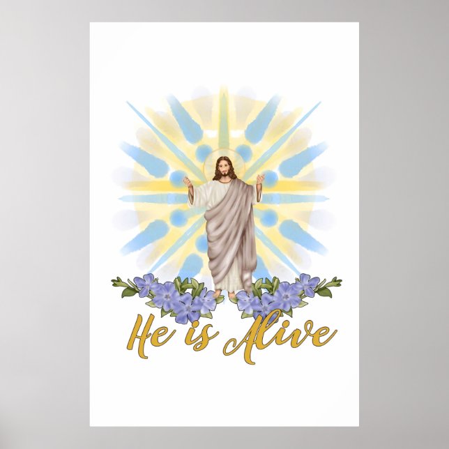 Christian Påsk Jesus Han är Alive Poster (Framsidan)