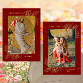 Christian Påsk Jesus Resurrection Family Photo Julkort