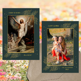Christian Påsk Jesus Resurrection Family Photo Julkort